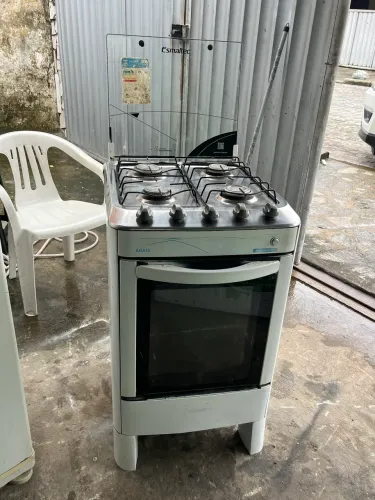 Fogão 4 bocas manual forno funcionando