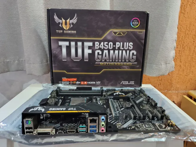 Placa mãe Asus ATX TUF B450 plus gaming com process Ryzen 7 2700X e cooler Wraith Prism