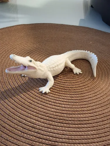 Alligator albino 20cm safari 1997 jacaré muito raro