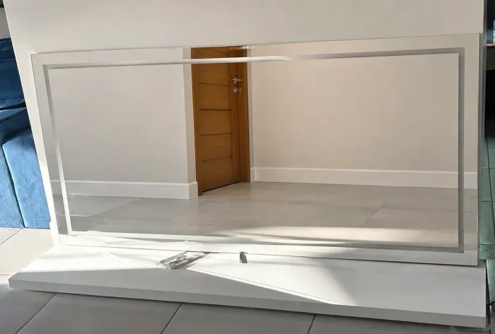 Espelho com led e bancada 