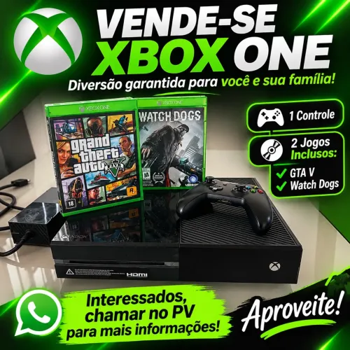 Xbox one - incluso dois jogos - 1 controle - Para Retirada