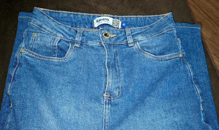 Saia jeans midi