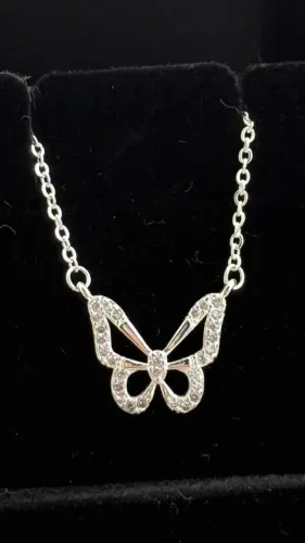 Colar com borboleta de Prata 925 - Entrego imediata