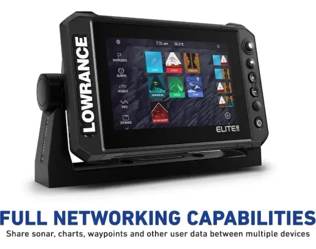 Gps Nautico Lowrance Elite Fs9 - Novo Na Caixa - Active 3in1