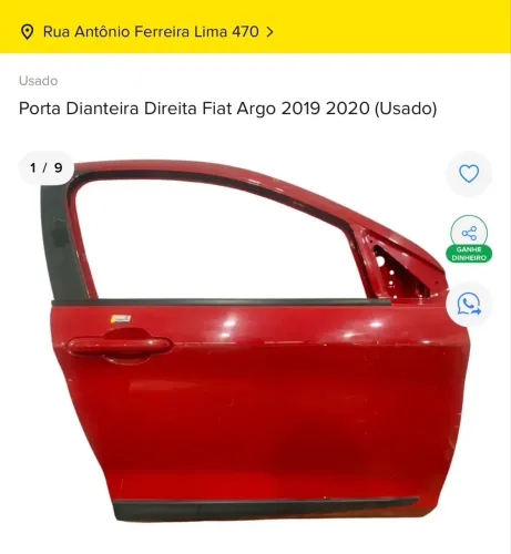 PORTA DIANTEIRA DIREITA FIAT ARGO 2018 