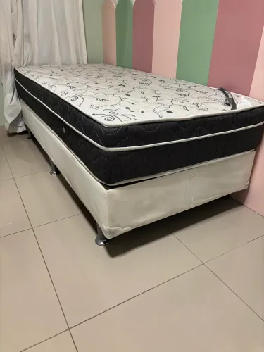Cama Solteiro Ortobom Liberty - Colchão Master Spring + Base