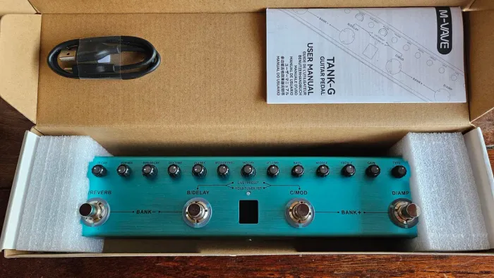 M-VAVE Tank-G - Pedaleira Multi-efeitos para guitarra - Estado de Zero