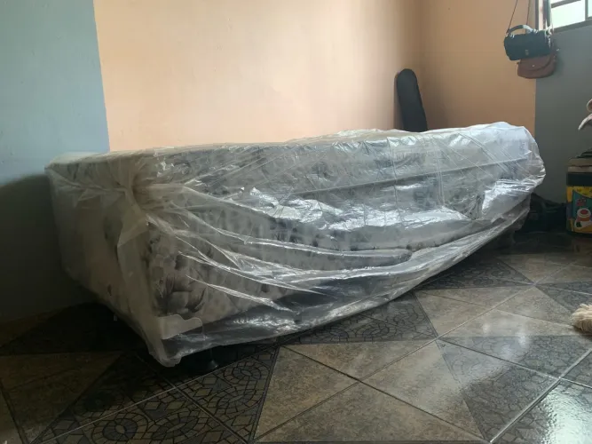 *Cama Box Conjugado Solteiro Ouroflex Union - No Plástico!*