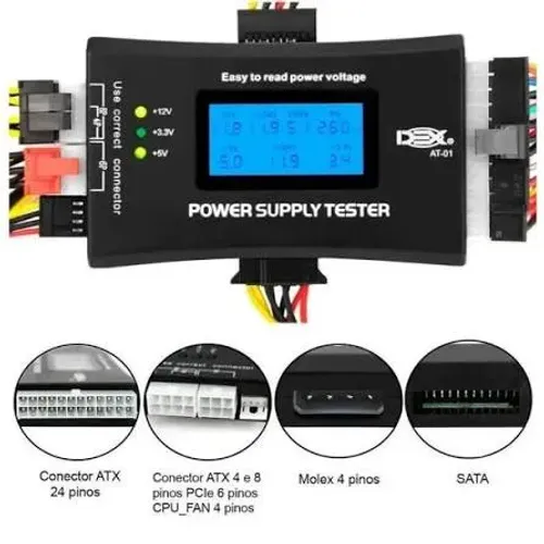 Testador de Fonte ATX Digital