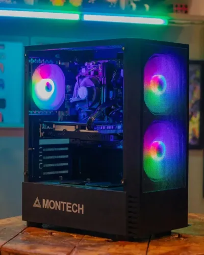 PC i3 10105, RX 580 8GB, 16GB RAM, SSD 256GB, H410, Fonte 400W, Gabinete Montech