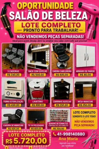 MOBILIARIO PARA SALAO DE BELEZA