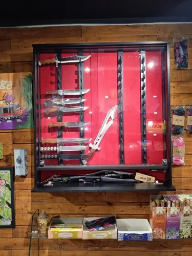 Expositor De Facas De Churrasco Para 26 Facas Com Porta 