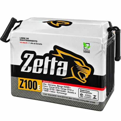 Bateria Zetta Z100E 100Ah 12V - 1 Ano de Garantia + Entrega SP