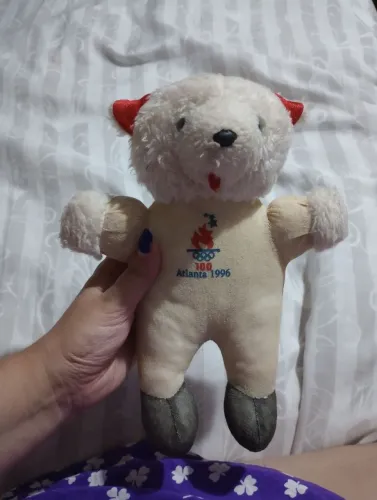 Urso de Pelúcia Atlanta 1996 Jogos Olímpicos Raridade | Vintage 90s Original