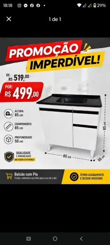 Balcão com pia de cozinha