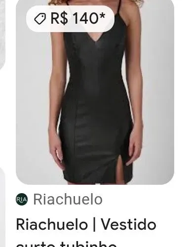 Vestido couro Riachuelo M