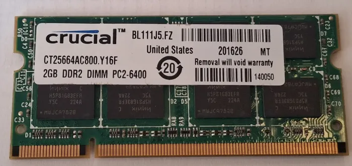 Memória Notebook 2GB DDR2-800 PC2 6400