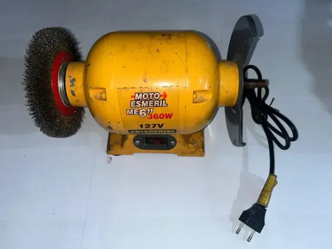 Moto Esmeril 6 Pol Chiaperini ME 360 360W Para Bancada e Oficina
