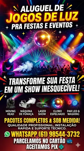 Aluguel - Jogos de luz balada Neon Refletor 100w