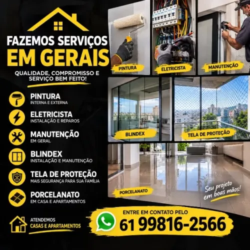 Pintor e Eletricista | Manutenção, Blindex e Porcelanato