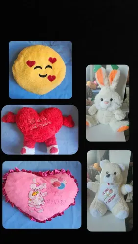 Pelúcias e travesseiros