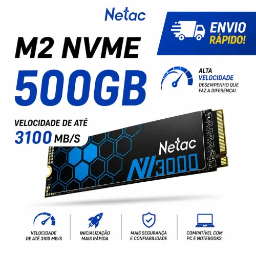 SSD NVMe Netac NV3000 500GB M.2 2280