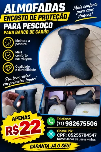 Almofadas de pescoço para banco de carro