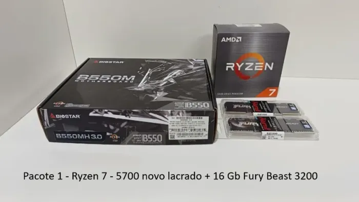 Kit Gamer Ryzen 7 5700 + 16gb + Brindes - Lote - Leia a descrição -