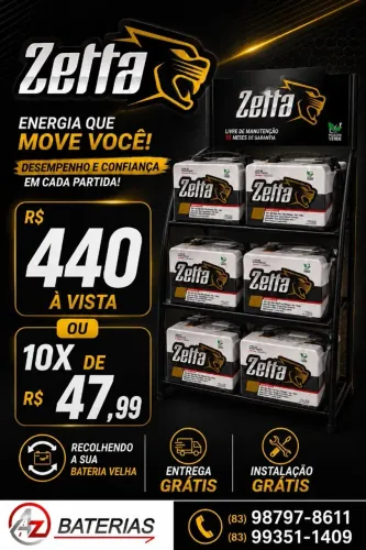 Bateria Zetta 60 18 meses de garantia