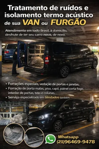 Isolamento termo acustico para Vans e Suvs grandes