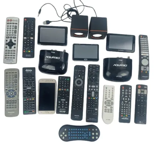LOTE DE ELETRÔNICOS: GPS + CONVERSOR DIGTAL + CONTROLES REMOTOS - USADO