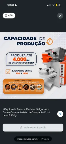 MASSEIRA DE FAZER E MODELAR SALGADO COMPACTAPRINT E MISTURADOR PANELA 10LTS PROGÁS