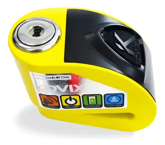 Trava Disco Moto Alarme Sirene Kovix KT6 Antifurto Segurança Freio