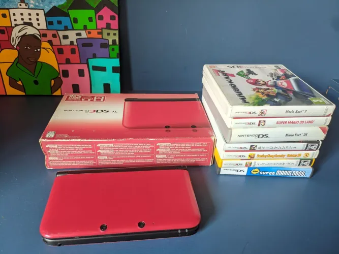 ? Nintendo 3DS XL Destravado + 64GB ? Completo e Impecável