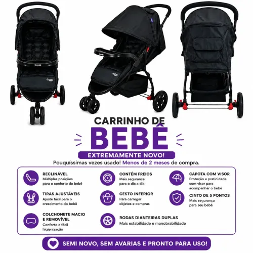 Carrinho de Bebê Toffy Cosco Kids 