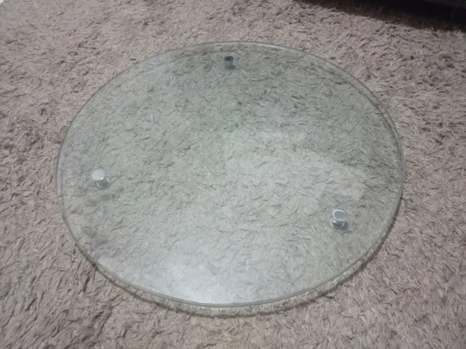 Bandeja de vidro 50cm diâmetro para bolo
