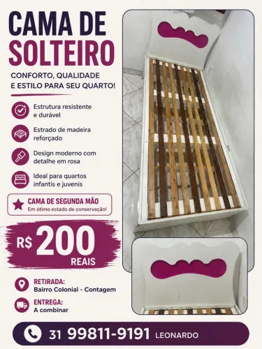 Cama Solteiro Menina 