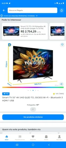 TV TCL 55" 4K