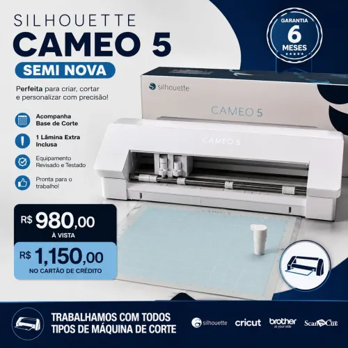 SILHOUETTE CAMEO 5 SEMI NOVA
