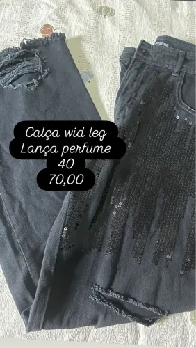Calça wid leg preta
