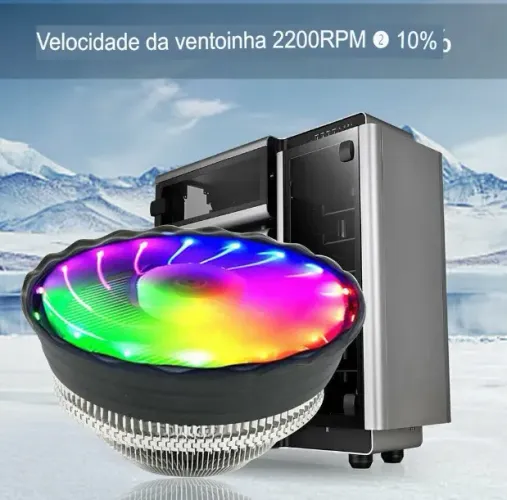 Cooler Universal Led Rgb Para Processador Cpu 775 1150 1151