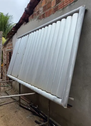 Portão 100% Alumínio (3,45  largura/1,77 altura)<br>1,77 altura<br>1,77 altura)<br>1,77 altura)