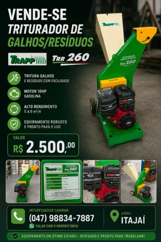 Triturador Galhos e Resíduos TRR 260