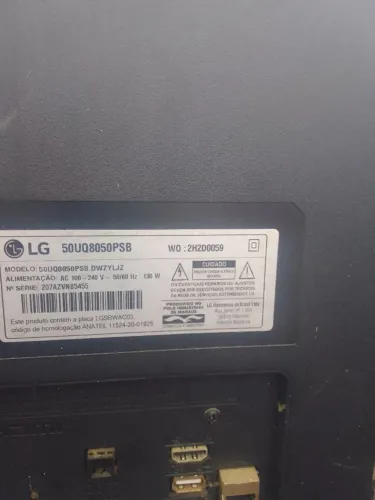 Tv lg 50 polegadas com defeito na tela 