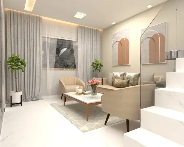 Casa construção em andamento