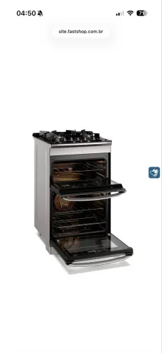 Fogão 4 bocas forno duplo eletrolux