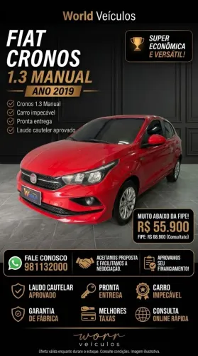 Fiat Cronos Drive 1.3 8V Flex 2019