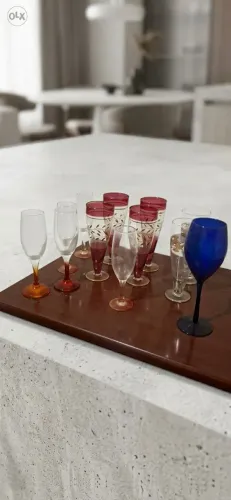 Conjunto de Taças Variadas em Vidro e Cristal / Taças Vintage e Decorativas