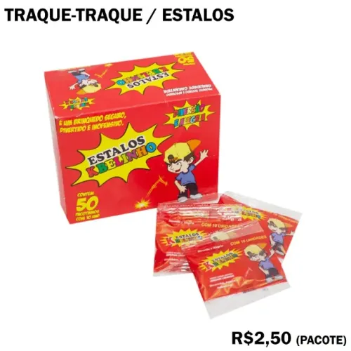 Estalinho de São João (traque-traque) 4 Pacotes