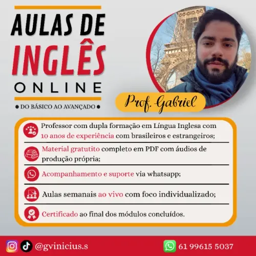 Professor de Inglês - Aulas Online